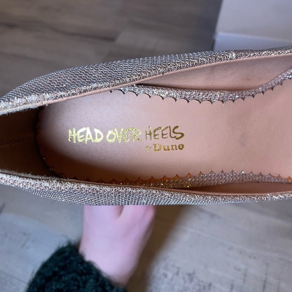Headover Heals by Dune - Golden Sparkle High Heels - Wedding Shoes - Picture 9 of 10